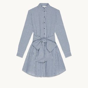 Maje gingham shirt dress